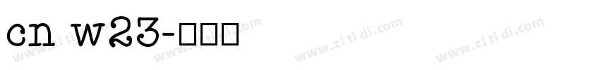 cn w23字体转换